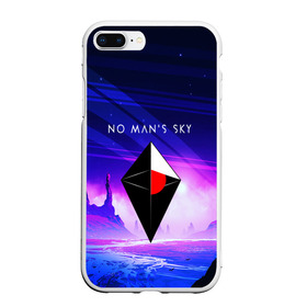 Чехол для iPhone 7Plus/8 Plus матовый с принтом NO MANS SKY 2019 в Екатеринбурге, Силикон | Область печати: задняя сторона чехла, без боковых панелей | game | hill | hills | mounatin | mounatins | nms | no mans sky | planet | rock | rocks | sky | snow | space | winter | игры | планеты