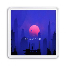 Магнит 55*55 с принтом No Mans SKY в Екатеринбурге, Пластик | Размер: 65*65 мм; Размер печати: 55*55 мм | 