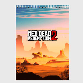 Скетчбук с принтом Red Dead Redemption в Екатеринбурге, 100% бумага
 | 48 листов, плотность листов — 100 г/м2, плотность картонной обложки — 250 г/м2. Листы скреплены сверху удобной пружинной спиралью | game | red dead | red dead redemption 2 | redemption 2 | rockstar games | бандиты | дикий запад | игры | ковбои | оружие