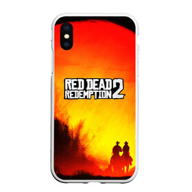 Чехол для iPhone XS Max матовый с принтом red dead redemption 2 в Екатеринбурге, Силикон | Область печати: задняя сторона чехла, без боковых панелей | game | red dead | red dead redemption 2 | redemption 2 | rockstar games | бандиты | дикий запад | игры | ковбои | оружие