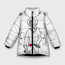 Зимняя куртка для девочек 3D с принтом Lizer - Blessed в Екатеринбурге, ткань верха — 100% полиэстер; подклад — 100% полиэстер, утеплитель — 100% полиэстер. | длина ниже бедра, удлиненная спинка, воротник стойка и отстегивающийся капюшон. Есть боковые карманы с листочкой на кнопках, утяжки по низу изделия и внутренний карман на молнии. 

Предусмотрены светоотражающий принт на спинке, радужный светоотражающий элемент на пуллере молнии и на резинке для утяжки. | damn | false | frozen | garden | lizer | logo | loverap | mirror | music | mysoul | raper | russian | soul | symbol | лизер | лого | логотип | музыка | пачка | русский | рэп | рэпер | рэппер | сердце | символ | хипхоп