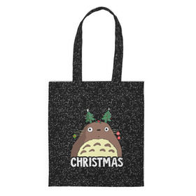 Сумка 3D повседневная с принтом Totoro Christmas в Екатеринбурге, 100% полиэстер | Плотность: 200 г/м2; Размер: 34×35 см; Высота лямок: 30 см | anime | christmas | moon | myneighbortotoro | night | totoro | xmas | аниме | канта | кодомо | котобус | кусакабэ | мэй | рождество | сусуватари | тацуо | тоторо | хаяомиядзаки | ясуко