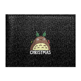 Обложка для студенческого билета с принтом Totoro Christmas в Екатеринбурге, натуральная кожа | Размер: 11*8 см; Печать на всей внешней стороне | Тематика изображения на принте: anime | christmas | moon | myneighbortotoro | night | totoro | xmas | аниме | канта | кодомо | котобус | кусакабэ | мэй | рождество | сусуватари | тацуо | тоторо | хаяомиядзаки | ясуко