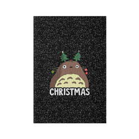 Обложка для паспорта матовая кожа с принтом Totoro Christmas в Екатеринбурге, натуральная матовая кожа | размер 19,3 х 13,7 см; прозрачные пластиковые крепления | Тематика изображения на принте: anime | christmas | moon | myneighbortotoro | night | totoro | xmas | аниме | канта | кодомо | котобус | кусакабэ | мэй | рождество | сусуватари | тацуо | тоторо | хаяомиядзаки | ясуко