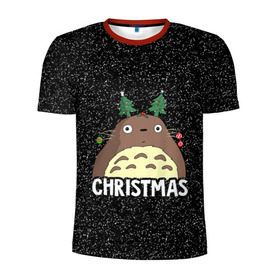 Мужская футболка 3D спортивная с принтом Totoro Christmas в Екатеринбурге, 100% полиэстер с улучшенными характеристиками | приталенный силуэт, круглая горловина, широкие плечи, сужается к линии бедра | Тематика изображения на принте: anime | christmas | moon | myneighbortotoro | night | totoro | xmas | аниме | канта | кодомо | котобус | кусакабэ | мэй | рождество | сусуватари | тацуо | тоторо | хаяомиядзаки | ясуко