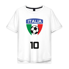 Мужская футболка хлопок Oversize с принтом Италия в Екатеринбурге, 100% хлопок | свободный крой, круглый ворот, “спинка” длиннее передней части | 