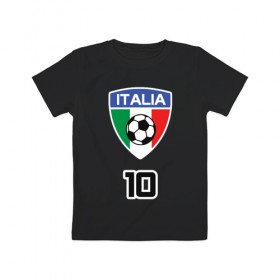 Детская футболка хлопок с принтом Италия в Екатеринбурге, 100% хлопок | круглый вырез горловины, полуприлегающий силуэт, длина до линии бедер | 