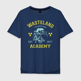 Мужская футболка хлопок Oversize с принтом Fallout в Екатеринбурге, 100% хлопок | свободный крой, круглый ворот, “спинка” длиннее передней части | fallout | shelter | vault | wasteland | wasteland academy | игры | компьютерные игры | фолаут | фоллаут