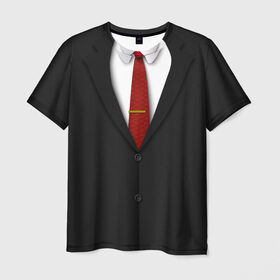 Мужская футболка 3D с принтом Костюм 47 в Екатеринбурге, 100% полиэфир | прямой крой, круглый вырез горловины, длина до линии бедер | agent47 | game | killer | агент47 | бесшумный