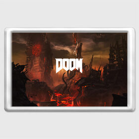 Магнит 45*70 с принтом DOOM в Екатеринбурге, Пластик | Размер: 78*52 мм; Размер печати: 70*45 | Тематика изображения на принте: demon | devil | doom | doom vfr | evil | game | mars | red | демон | дум | игры | космос | красная планета | марс | пришельцы