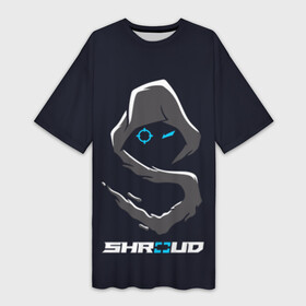 Платье-футболка 3D с принтом Стример «Shroud» в Екатеринбурге,  |  | michael «shroud» grzesiek | pubg | twitch | блогер | стример | шрауд