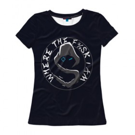 Женская футболка 3D с принтом Shroud в Екатеринбурге, 100% полиэфир ( синтетическое хлопкоподобное полотно) | прямой крой, круглый вырез горловины, длина до линии бедер | michael «shroud» grzesiek | pubg | twitch | блогер | стример | шрауд