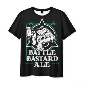 Мужская футболка 3D с принтом Battletoads в Екатеринбурге, 100% полиэфир | прямой крой, круглый вырез горловины, длина до линии бедер | ale | bastard | battle toads | toad | битва жаб | жаба | эль