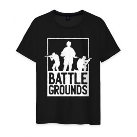 Мужская футболка хлопок с принтом Battlefield в Екатеринбурге, 100% хлопок | прямой крой, круглый вырез горловины, длина до линии бедер, слегка спущенное плечо. | 