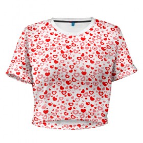 Женская футболка Cropp-top с принтом Lovely в Екатеринбурге, 100% полиэстер | круглая горловина, длина футболки до линии талии, рукава с отворотами | весна | девушки | любовь | отношения | подарок | романтика | сердце