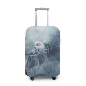 Чехол для чемодана 3D с принтом Пошлая Молли в Екатеринбурге, 86% полиэфир, 14% спандекс | двустороннее нанесение принта, прорези для ручек и колес | зима | молли | пошлая молли | реп | снег