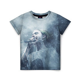 Детская футболка 3D с принтом Пошлая Молли в Екатеринбурге, 100% гипоаллергенный полиэфир | прямой крой, круглый вырез горловины, длина до линии бедер, чуть спущенное плечо, ткань немного тянется | зима | молли | пошлая молли | реп | снег