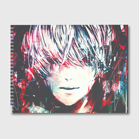 Альбом для рисования с принтом Kaneki Ken Tokyo Ghoul в Екатеринбурге, 100% бумага
 | матовая бумага, плотность 200 мг. | centipede | dragon | eyepatch | ken kaneki | one eyed king | the black reaper | tokyo ghoul | tokyo kushu | toukyou ghoul | toukyou kushu | кэн канэки | токийский гуль | токийский монстр