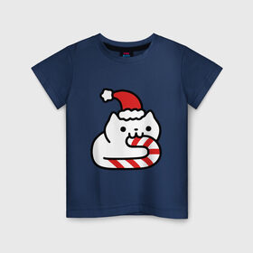Детская футболка хлопок с принтом Kitty Candy в Екатеринбурге, 100% хлопок | круглый вырез горловины, полуприлегающий силуэт, длина до линии бедер | 2019 | дед мороз | дом | елка | желание | животные | зима | кабан | милый | мороз | настроение | новый год | пеппа | подарок | позитив | поросенок | праздник | радость | рождество | санта клаус | свинка