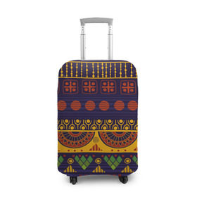 Чехол для чемодана 3D с принтом Африканский узор в Екатеринбурге, 86% полиэфир, 14% спандекс | двустороннее нанесение принта, прорези для ручек и колес | africa | african pattern | background | pattern | texture | африка | африканский узор | текстура | узор | фигуры | фон