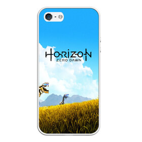 Чехол для iPhone 5/5S матовый с принтом Horizon Zero Dawn в Екатеринбурге, Силикон | Область печати: задняя сторона чехла, без боковых панелей | aloy | game | horizon zero dawn | hunter | machine | mecha | robot | snow | spear | the frozen wilds | weapon | игры | постапокалипсис | роботы | фентези | элой