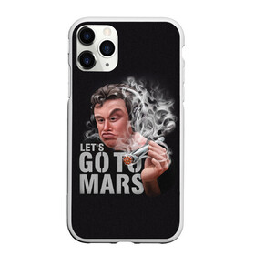 Чехол для iPhone 11 Pro матовый с принтом Илон Маск в Екатеринбурге, Силикон |  | comic art | elon musk | lets go to mars | арт | голова | дым | илон маск | косяк | минимализм | надпись