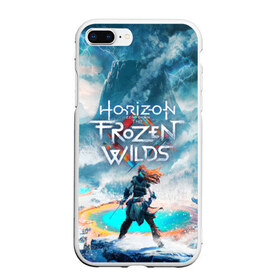 Чехол для iPhone 7Plus/8 Plus матовый с принтом HORIZON ZERO DAWN в Екатеринбурге, Силикон | Область печати: задняя сторона чехла, без боковых панелей | aloy | game | horizon zero dawn | hunter | machine | mecha | robot | snow | spear | the frozen wilds | weapon | игры | постапокалипсис | роботы | фентези | элой