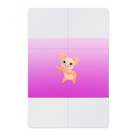 Магнитный плакат 2Х3 с принтом Танцующая свинка в Екатеринбурге, Полимерный материал с магнитным слоем | 6 деталей размером 9*9 см | Тематика изображения на принте: 2019 | голубоглазая | новыйгод | поросенок | пятачок | розовый | свинка | символгода | танцующаясвинка | танцы