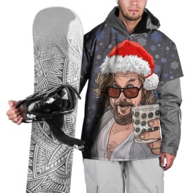 Накидка на куртку 3D с принтом Лебовски Санта в Екатеринбурге, 100% полиэстер |  | Тематика изображения на принте: balls | big lebowski | bowling | film | happy christmas | movie | santa claus | skittles | большой лебовски | боулинг | дед мороз | кегли | кино | колпак | красная шапка | новый год | праздник | рождество | с новым годом | санта клаус