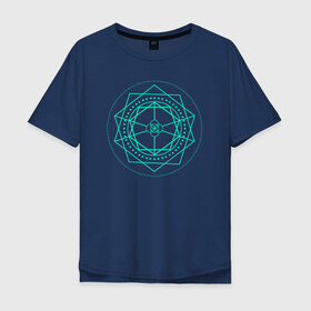 Мужская футболка хлопок Oversize с принтом Геометрический узор в Екатеринбурге, 100% хлопок | свободный крой, круглый ворот, “спинка” длиннее передней части | абстракция | геометрия | узор