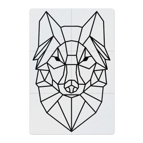 Магнитный плакат 2Х3 с принтом Полигональный волк в Екатеринбурге, Полимерный материал с магнитным слоем | 6 деталей размером 9*9 см | wolf | волк | волчара | зверь | линии | полигон | полигональный волк | полигоны | тренд | хищник