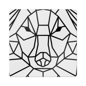 Магнит виниловый Квадрат с принтом Полигональный волк в Екатеринбурге, полимерный материал с магнитным слоем | размер 9*9 см, закругленные углы | wolf | волк | волчара | зверь | линии | полигон | полигональный волк | полигоны | тренд | хищник