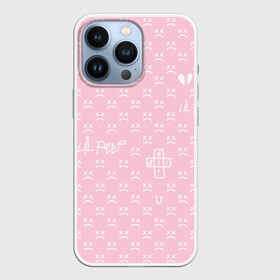Чехол для iPhone 13 Pro с принтом Lil Peep pink pattern в Екатеринбурге,  |  | Тематика изображения на принте: benz truck | girls | gustav ahr | heart | hip hop | lil | lil peep | look at the sky tonight | love | peep | rap | rose | лил | лилпип | паттерн | пип | рэп | хип хоп | эмо | эмо реп