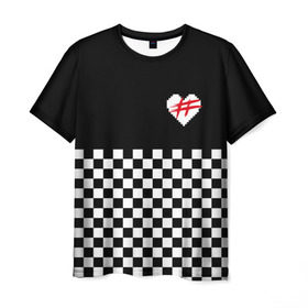 Мужская футболка 3D с принтом ФРЕНДЗОНА в Екатеринбурге, 100% полиэфир | прямой крой, круглый вырез горловины, длина до линии бедер | friend | zone | бойчик | бутылочка | бэйби | вечеринка | вписке | клетка | мэйби | панк | пижамная | поп | розовый | сердечко | сердце | ска | флирт | френдзона | хэш | школьная