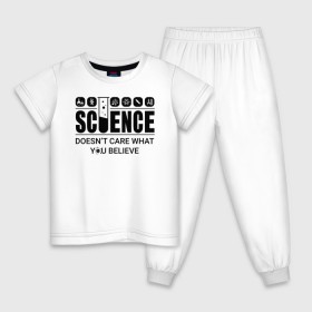 Детская пижама хлопок с принтом Science (light) в Екатеринбурге, 100% хлопок |  брюки и футболка прямого кроя, без карманов, на брюках мягкая резинка на поясе и по низу штанин
 | science | атом | днк | измерение | исследование | медицина | микроскоп | наука | опыт | пробирка | студент | учёные