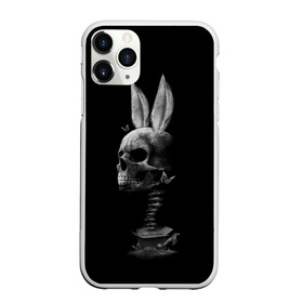 Чехол для iPhone 11 Pro Max матовый с принтом Зая в Екатеринбурге, Силикон |  | бабочки | животные | зая | заяц | кости | кролик | череп | черно белый | черное и белое