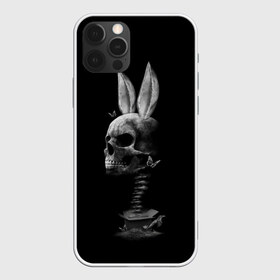 Чехол для iPhone 12 Pro Max с принтом Зая в Екатеринбурге, Силикон |  | бабочки | животные | зая | заяц | кости | кролик | череп | черно белый | черное и белое