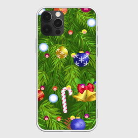 Чехол для iPhone 12 Pro Max с принтом Ёлка новогодняя в Екатеринбурге, Силикон |  | Тематика изображения на принте: гирлянда | ель | иголки | игрушки шарики | костюм | мишура | пихта | праздник | рождество | снеговик | хвоя