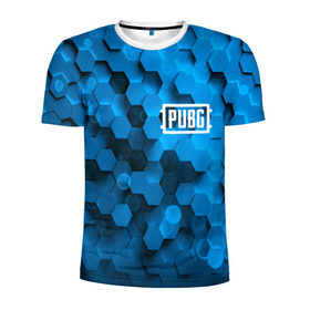 Мужская футболка 3D спортивная с принтом PUBG в Екатеринбурге, 100% полиэстер с улучшенными характеристиками | приталенный силуэт, круглая горловина, широкие плечи, сужается к линии бедра | 