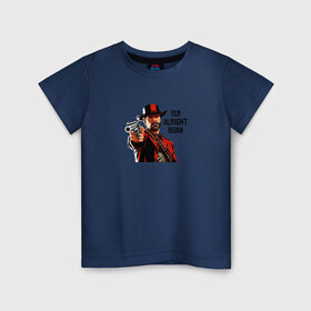 Детская футболка хлопок с принтом Alright boy в Екатеринбурге, 100% хлопок | круглый вырез горловины, полуприлегающий силуэт, длина до линии бедер | rdr2 | red dead redemption 2 | артур | морган | прикол | рдр | рдр2 | шутка