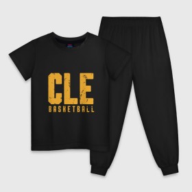 Детская пижама хлопок с принтом Cleveland Basketball в Екатеринбурге, 100% хлопок |  брюки и футболка прямого кроя, без карманов, на брюках мягкая резинка на поясе и по низу штанин
 | 