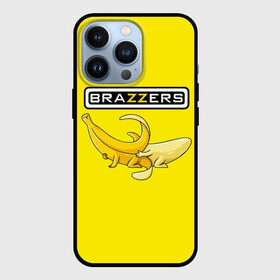Чехол для iPhone 13 Pro с принтом Brazzers в Екатеринбурге,  |  | Тематика изображения на принте: brazzers | банан | бразерс | логотип | надпись | прикол | юмор