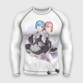 Мужской рашгард 3D с принтом Re Zero в Екатеринбурге,  |  | ram | re zero | rem | rezero | рам | рем | с нуля