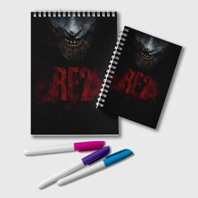 Блокнот с принтом Resident Evil 2 в Екатеринбурге, 100% бумага | 48 листов, плотность листов — 60 г/м2, плотность картонной обложки — 250 г/м2. Листы скреплены удобной пружинной спиралью. Цвет линий — светло-серый
 | 2 | 2019 | dark | evil | game | horror | resident | zombie | зомби | зубы | игра | кровь | лого | обитель зла | ужас
