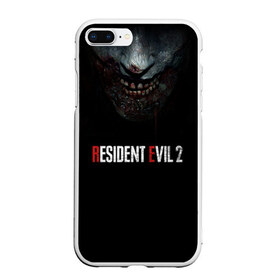 Чехол для iPhone 7Plus/8 Plus матовый с принтом Resident Evil 2 в Екатеринбурге, Силикон | Область печати: задняя сторона чехла, без боковых панелей | 2 | 2019 | dark | evil | game | horror | resident | zombie | зомби | зубы | игра | кровь | лого | обитель зла | ужас