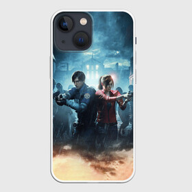 Чехол для iPhone 13 mini с принтом Resident Evil 2 в Екатеринбурге,  |  | 2 | 2019 | resident evil | герои | игра | клер | клэр | леон | обитель зла | пистолеты | постер | ремейк