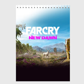 Скетчбук с принтом FAR CRY NEW DAWN в Екатеринбурге, 100% бумага
 | 48 листов, плотность листов — 100 г/м2, плотность картонной обложки — 250 г/м2. Листы скреплены сверху удобной пружинной спиралью | action | far cry | far cry new dawn | game | gamer | montana | player | shooter | usa | врата эдема | знак | игра | культ | секта | символ | символика | шутер | эдем