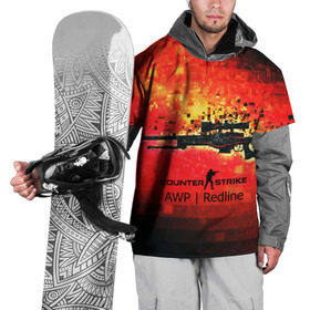 Накидка на куртку 3D с принтом cs go:AWP:Red Line  в Екатеринбурге, 100% полиэстер |  | Тематика изображения на принте: awp | counter strike | cyber sport | game | howl | skin | sport | авп | вой | игры | скин