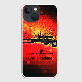 Чехол для iPhone 13 mini с принтом cs go:AWP:Red Line в Екатеринбурге,  |  | awp | counter strike | cyber sport | game | howl | skin | sport | авп | вой | игры | скин