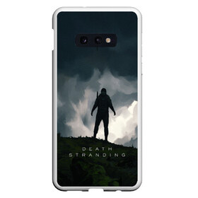 Чехол для Samsung S10E с принтом Death Stranding в Екатеринбурге, Силикон | Область печати: задняя сторона чехла, без боковых панелей | bridges | death stranding | game | hideo kojima | kojima productions | man | norman reedus | scar | sony interactive entertainment | suit | tie | игры | кодзима